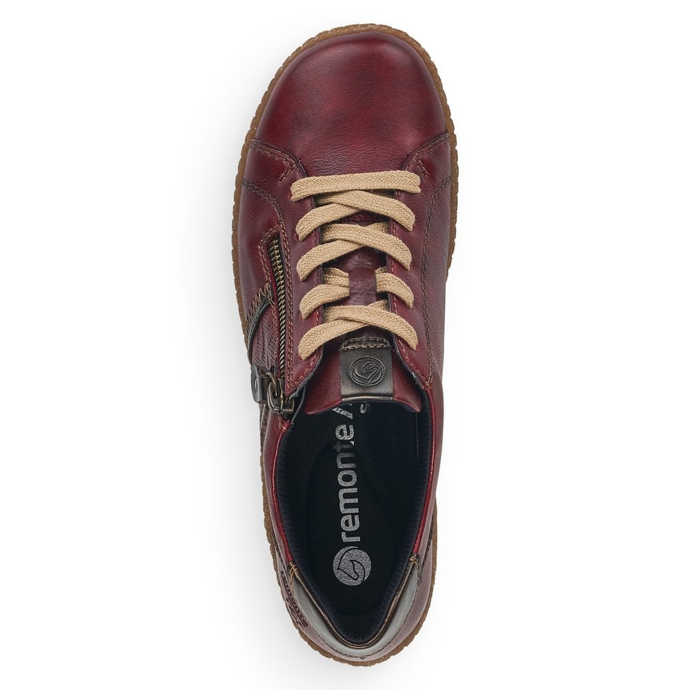 Remonte Ladies Lace Up Shoe With Zip