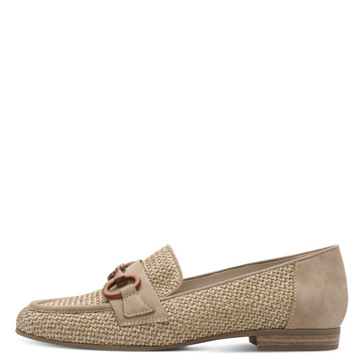 Jana Wider Fit Snaffle Loafer - Natural
