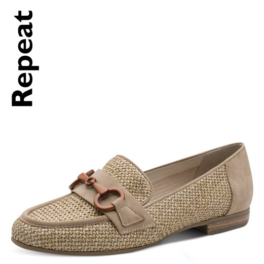 Jana Wider Fit Snaffle Loafer - Natural