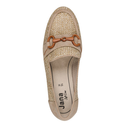 Jana Wider Fit Snaffle Loafer - Natural