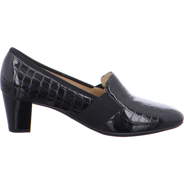 Verona Mid Heel Croc Loafer Shoe