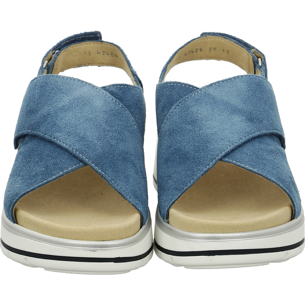 ARA Dames Sapporo Sneakers, Indigo Wit Roze, 37.5 EU Weit