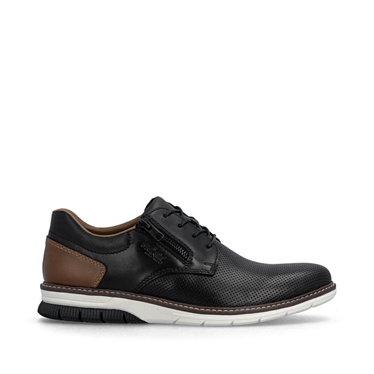 Rieker Gents Lace Up Zip Side Shoe