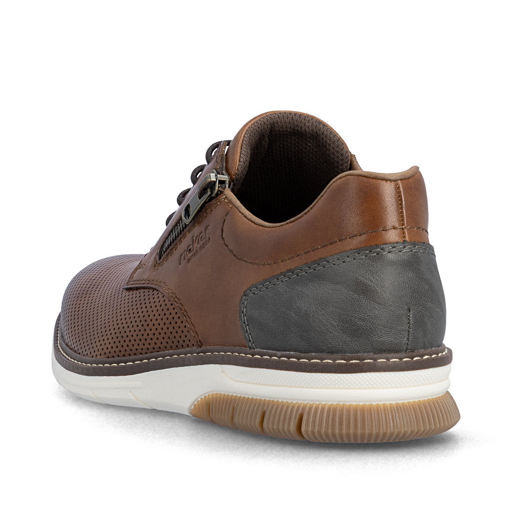 Rieker Gents Lace Up Zip Side Shoe