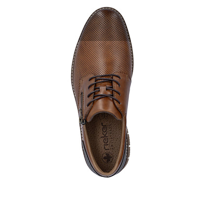 Rieker Gents Lace Up Zip Side Shoe