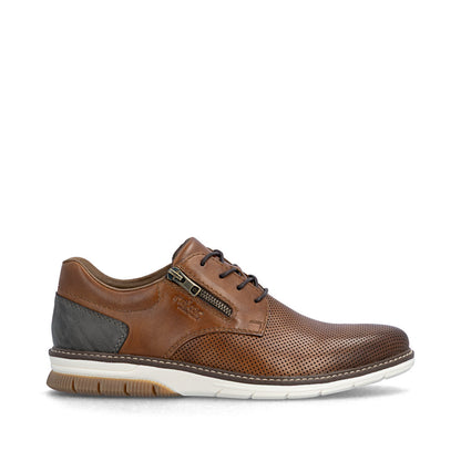 Rieker Gents Lace Up Zip Side Shoe