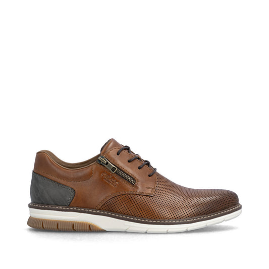 Rieker Gents Lace Up Zip Side Shoe