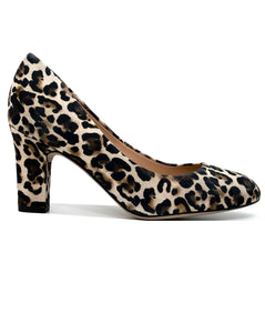 Umis High Heel Leopard Print Court Shoe