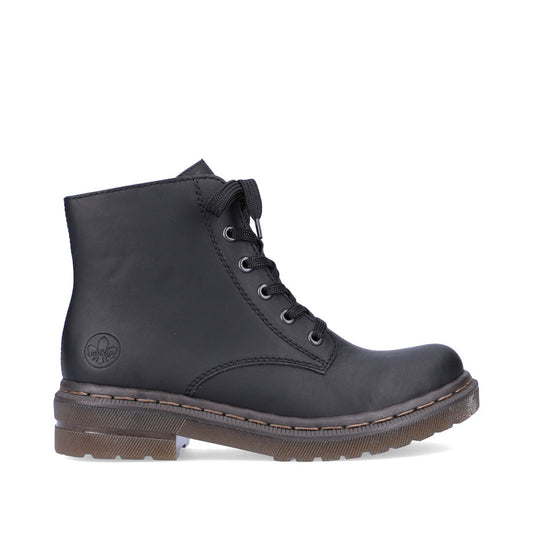 Rieker black lace up ankle boot