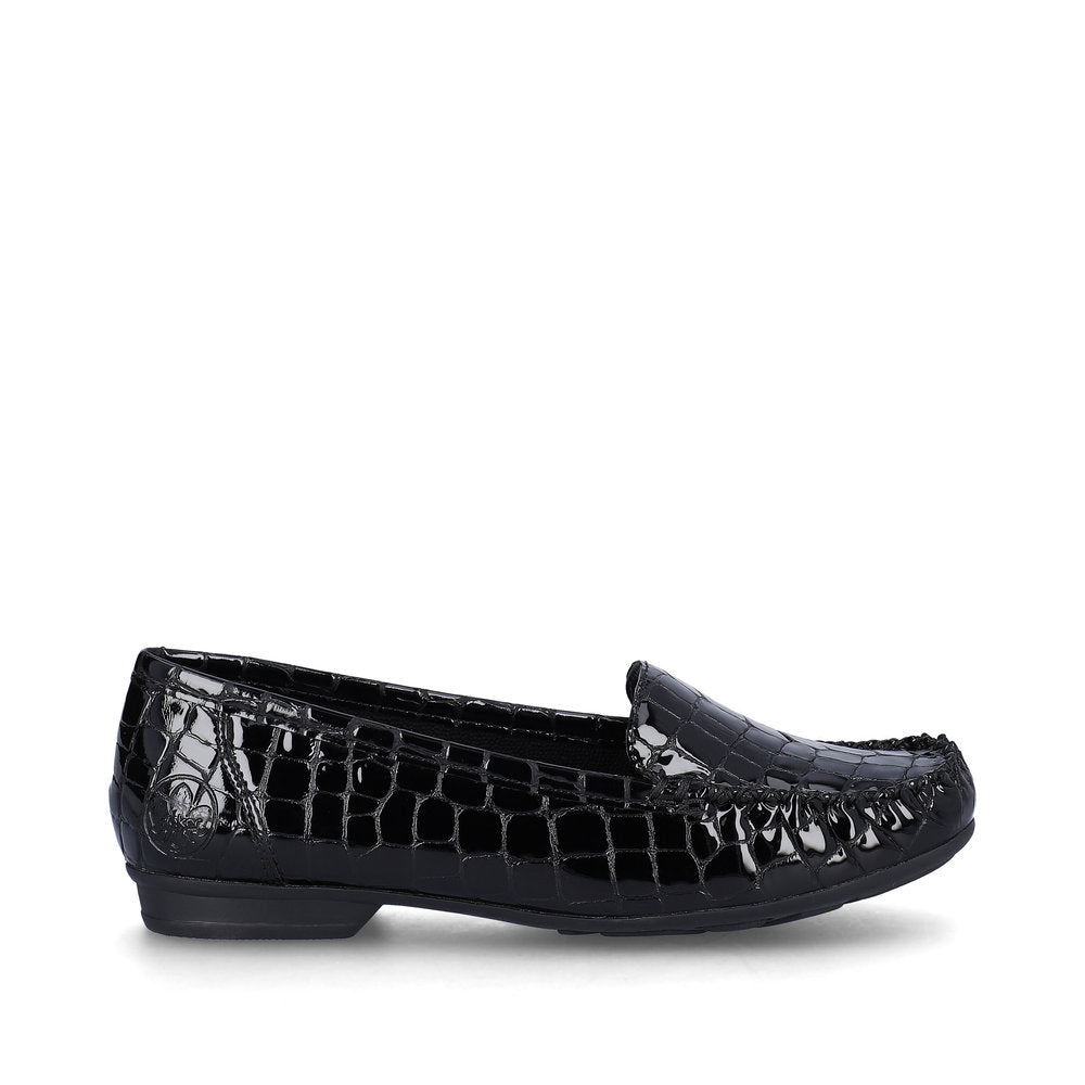 Rieker Ladies Croco Loafer Shoe