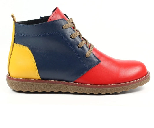 Lunar Nickee Ladies Multi Leather Lace Up Chukka Boot