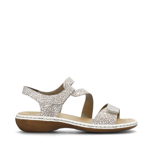 Rieker Ladies Velcro Cross Strap Sandal
