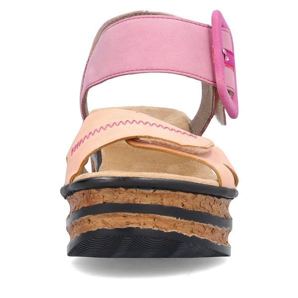 Rieker Ladies Buckle Detail Platform Sandal