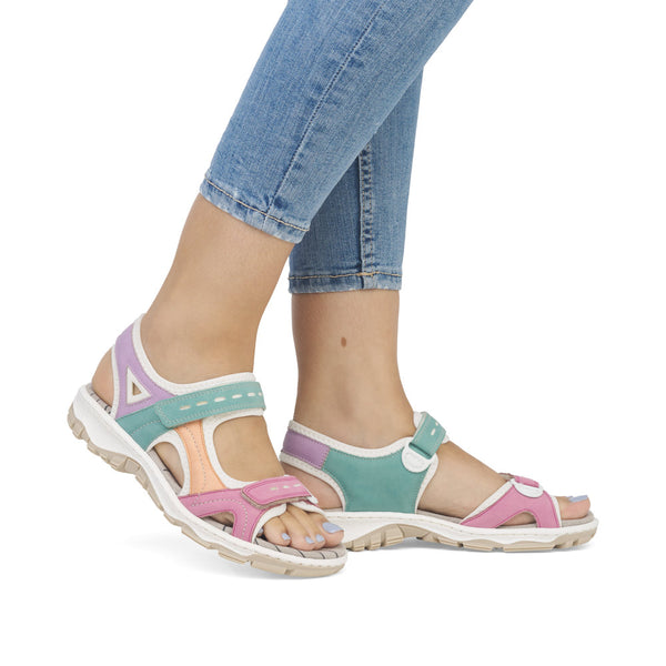 Rieker Ladies Multi Coloured Walking Sandal
