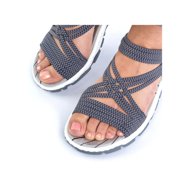 Rieker Ladies Elastic Strap Walking Sandal