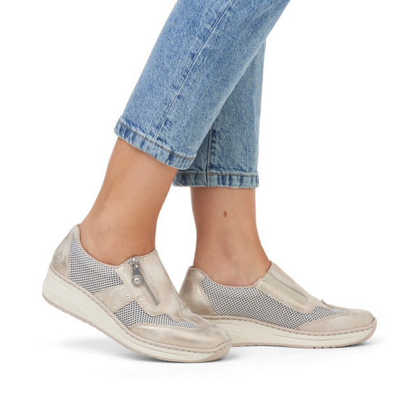 Rieker Ladies Zip Side Casual Shoe