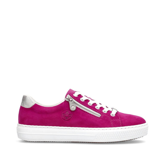 Rieker Ladies Flat Sole Zip Side Sneaker