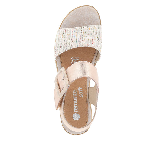 Remonte Ladies Carpino Thick Strap Buckle Wedge Sandal