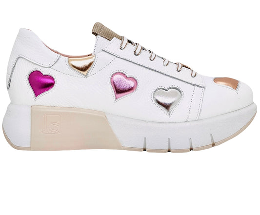 Jose Saenz Davina Heart Leather Sneaker