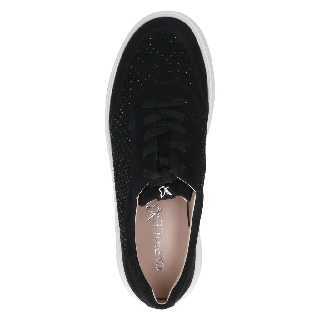 Caprice Ladies Suede and Crystal Soft Sneaker â Hobson Shoes