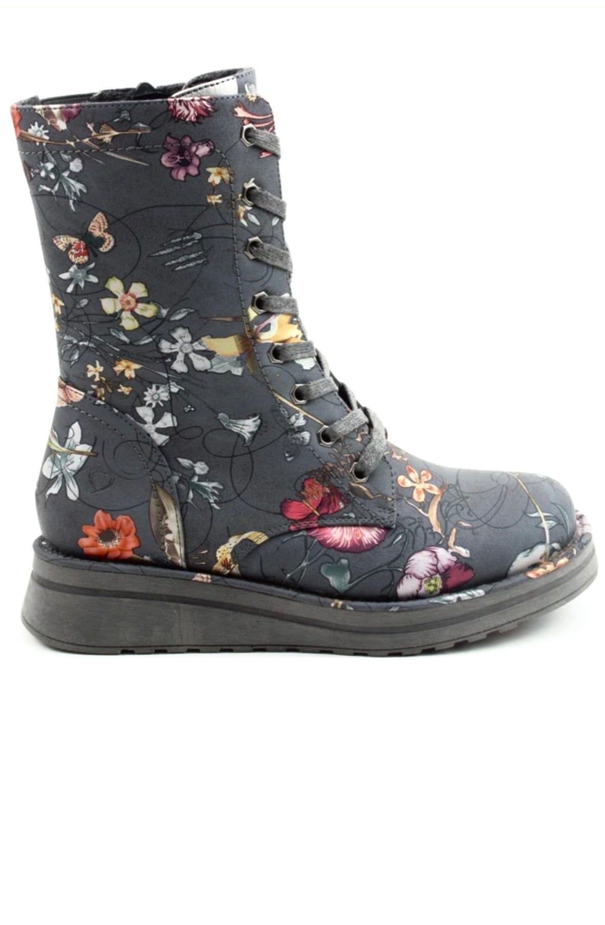 Heavenly Feet Martina Ladies Floral Print lace Up Boot – Hobson Shoes