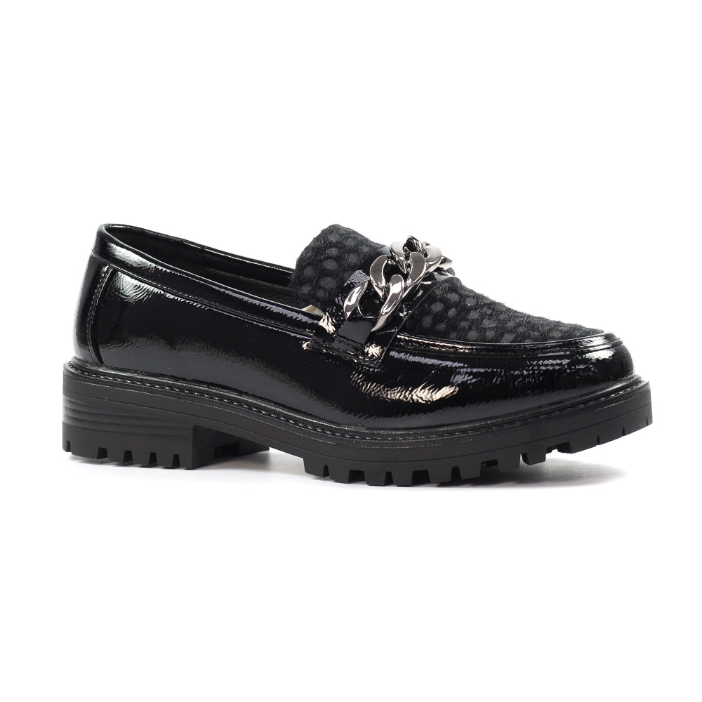 Lunar Checo Snaffle Trim Chunky Sole Loafer