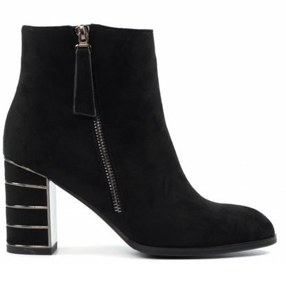 Lunar Switch Ladies Feature Heel Microfibre Ankle Boot