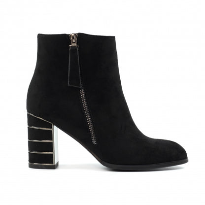 Lunar Switch Ladies Feature Heel Microfibre Ankle Boot