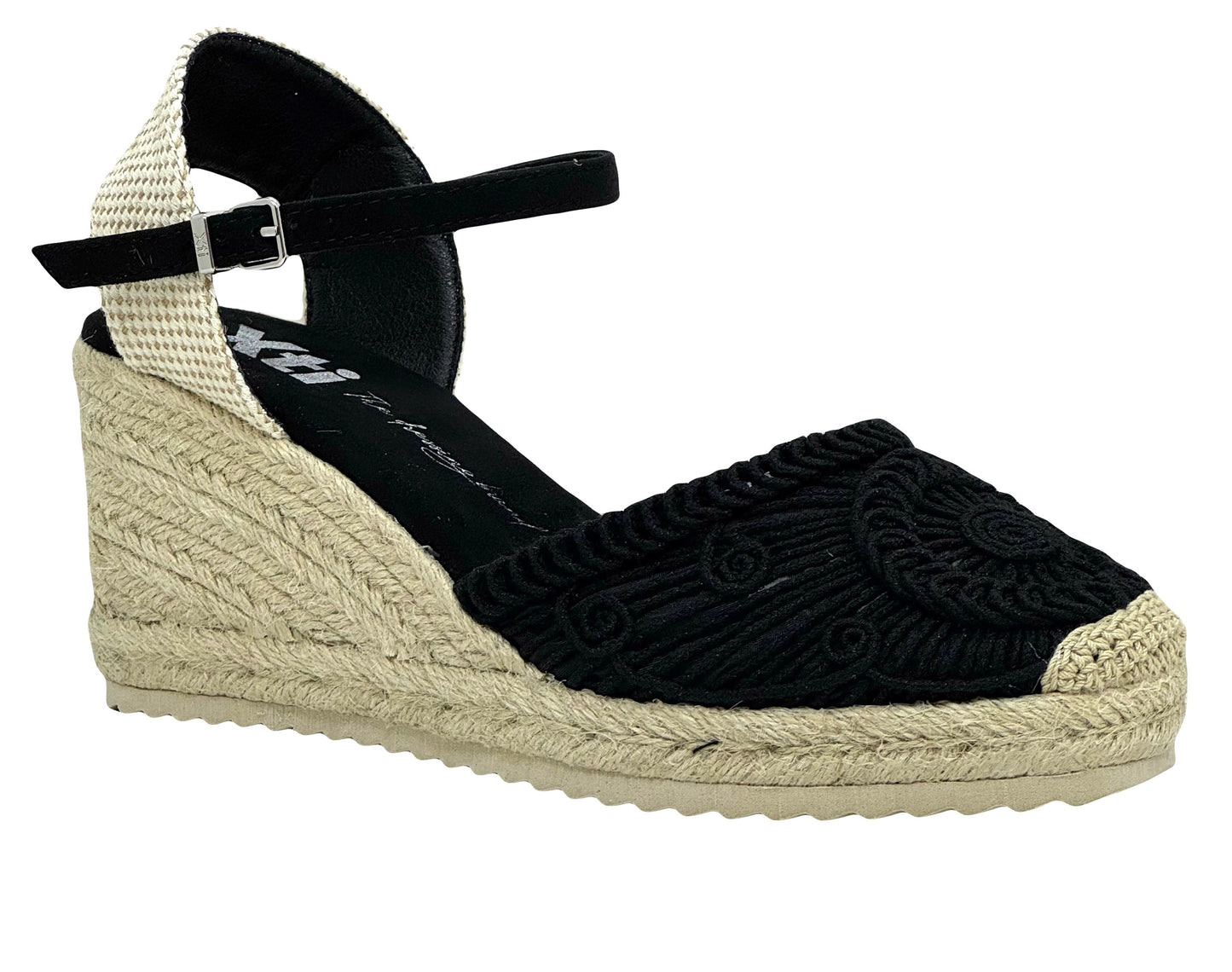 XTI Ladies Wedge Heel Closed Toe Espadrille