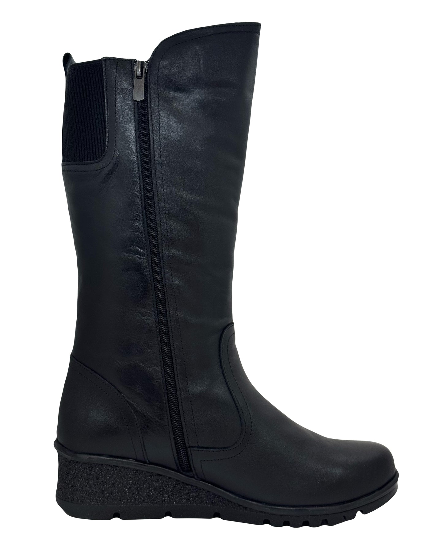 Modella Toulon Ladies Mid Leg Low Wedge Boot