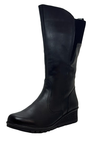 Modella Toulon Ladies Mid Leg Low Wedge Boot