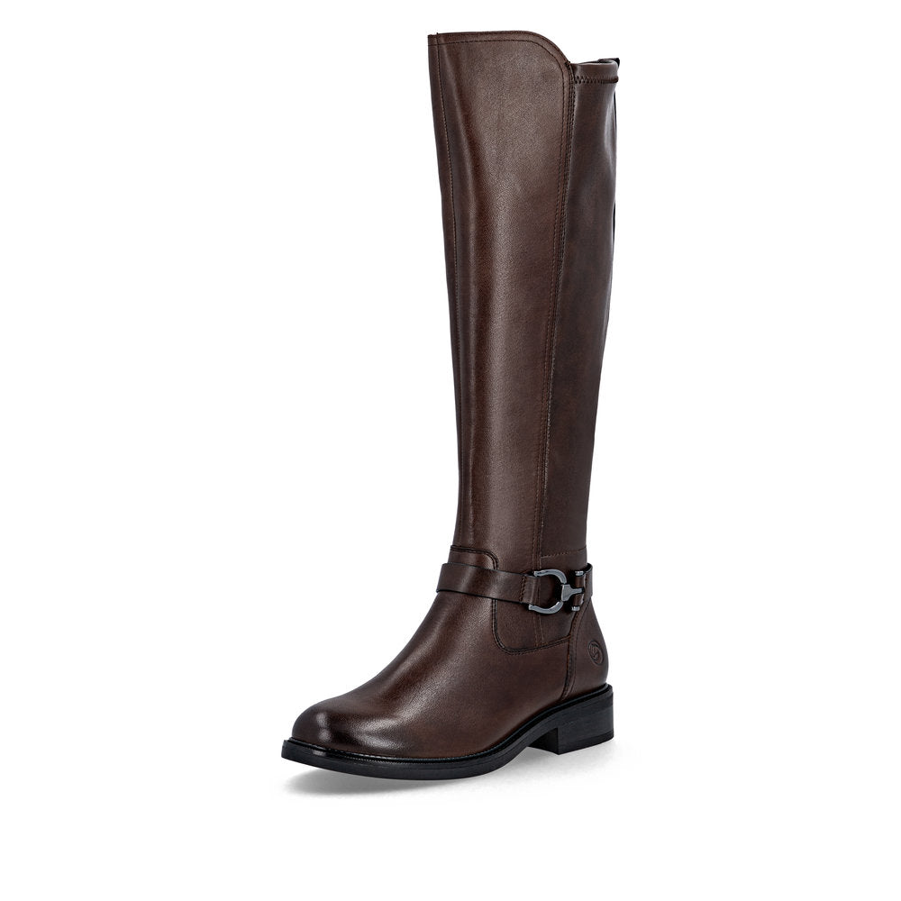 Remonte Ladies Stretch Back Zip Side Long Boot