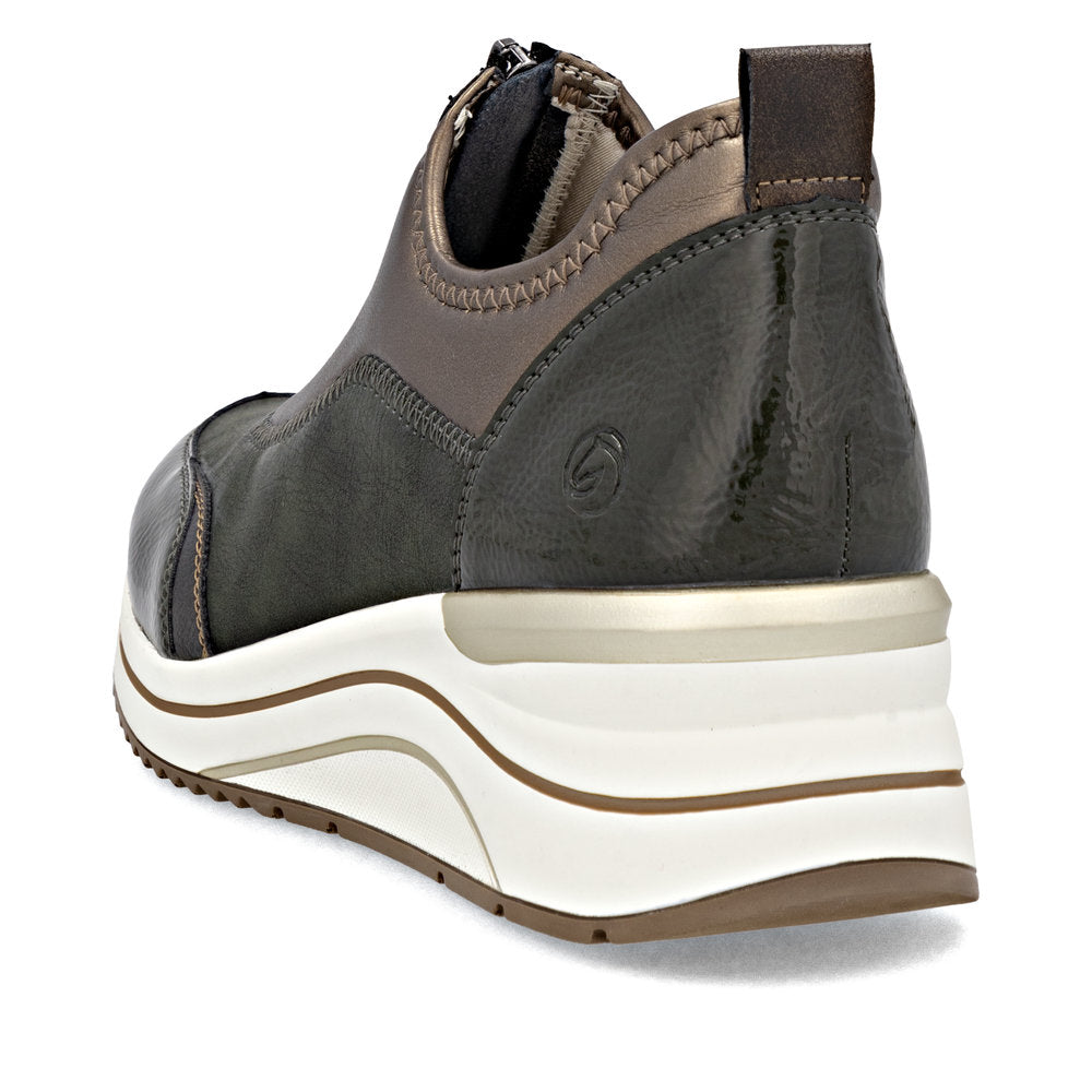Remonte Ladies Zip Front Wedge Heel Sneaker