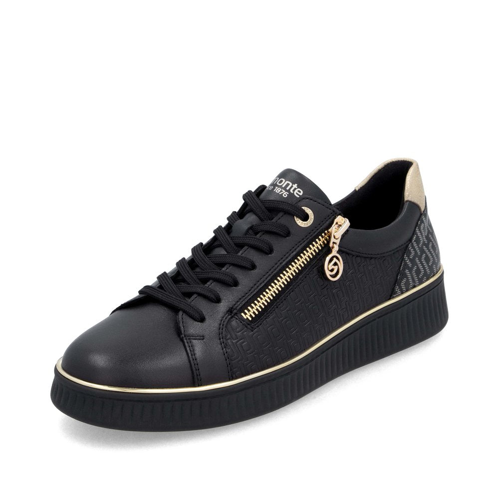 Remonte Ladies Zip and Lace Up Sneaker