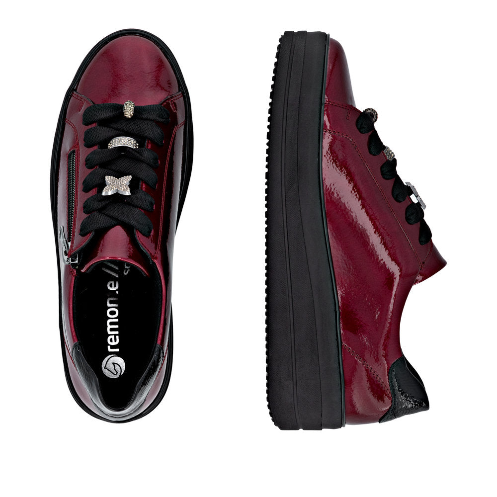 Remonte Ladies Zip and Lace Up Sneaker