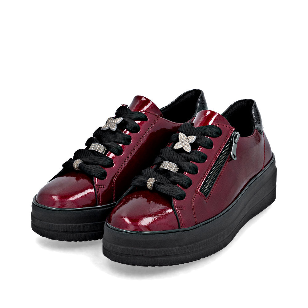 Remonte Ladies Zip and Lace Up Sneaker