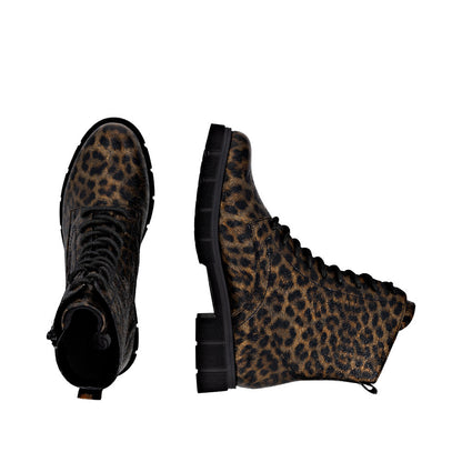 Remonte Ladies Leopard Print Chunky Sole Ankle boot