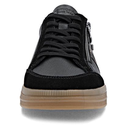 Remonte Ladies Zip and Lace Up Retro Sneaker