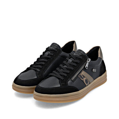 Remonte Ladies Zip and Lace Up Retro Sneaker