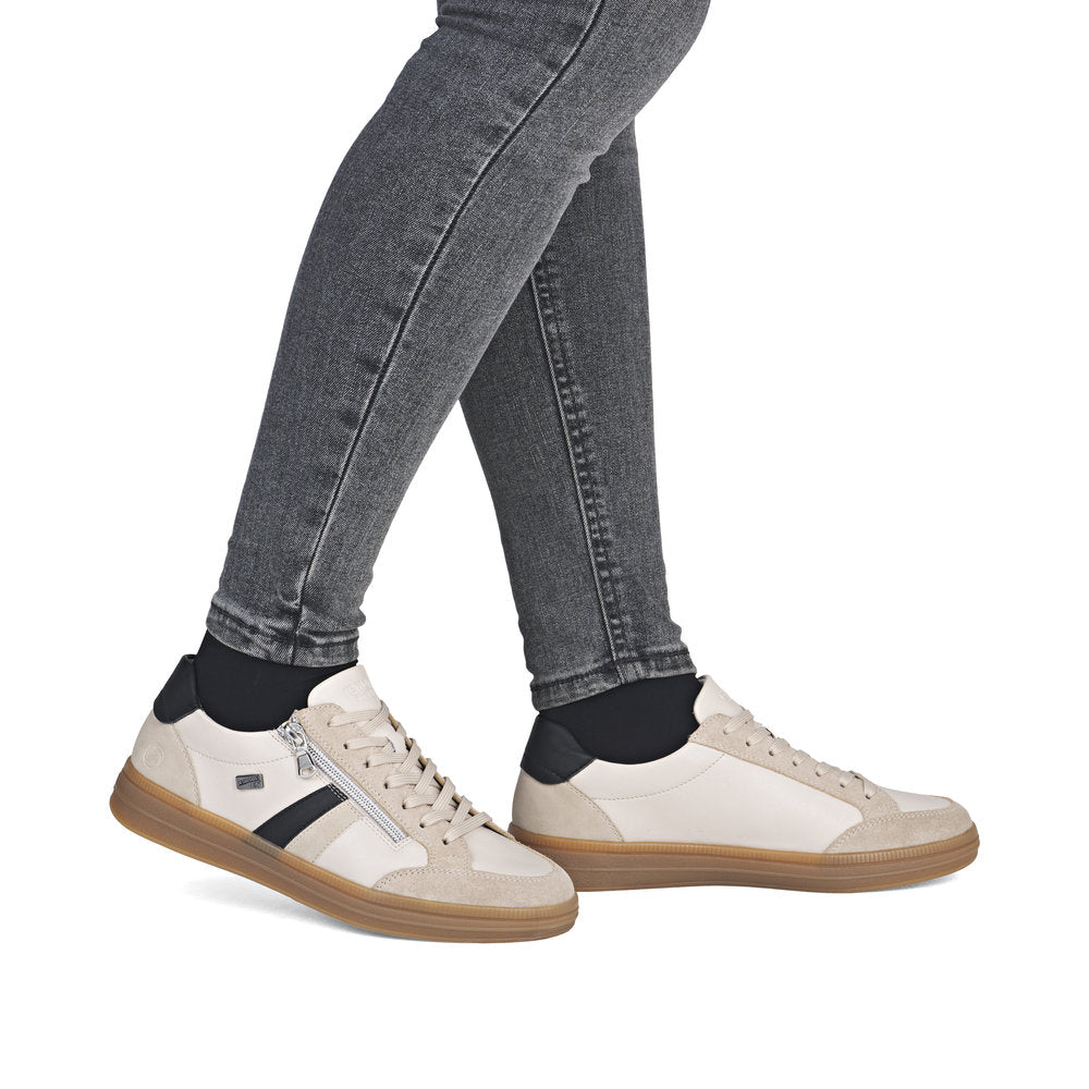 Remonte Ladies Lace Up Zip Side Retro Sneaker