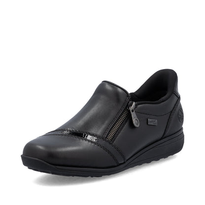 Rieker Ladies Side Zip Flat Shoe