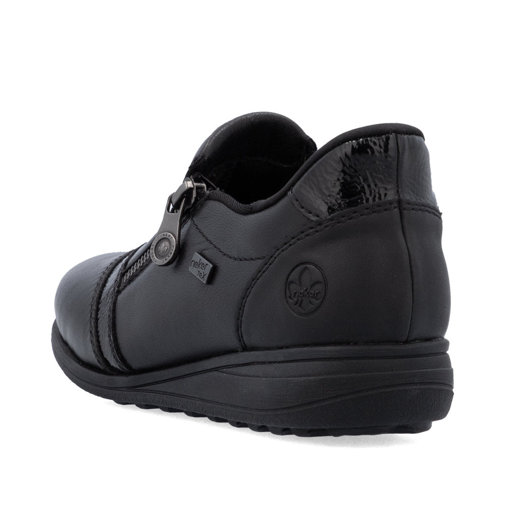 Rieker Ladies Side Zip Flat Shoe