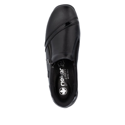 Rieker Ladies Side Zip Flat Shoe