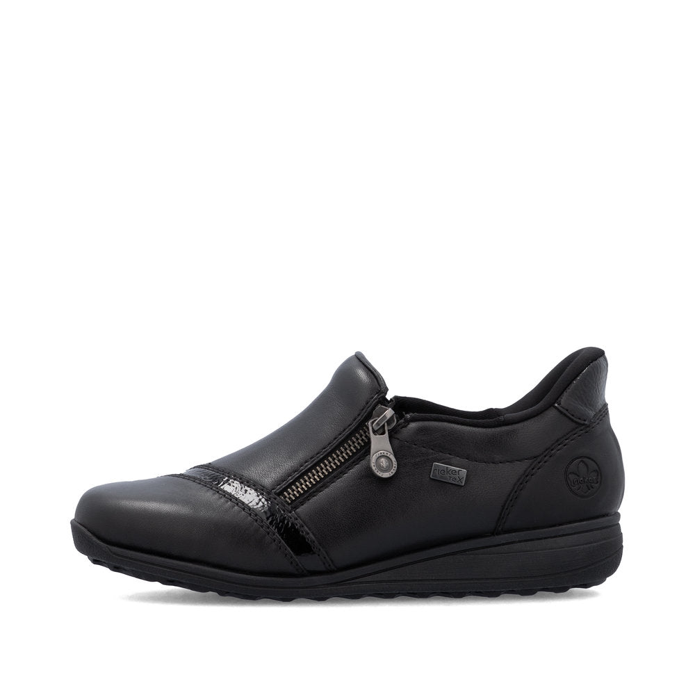 Rieker Ladies Side Zip Flat Shoe