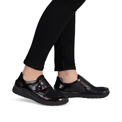Rieker Ladies Stretch Front Velcro Shoe