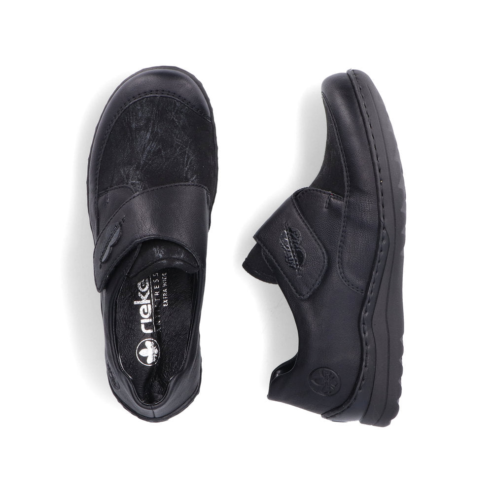 Rieker Ladies Stretch Front Velcro Shoe