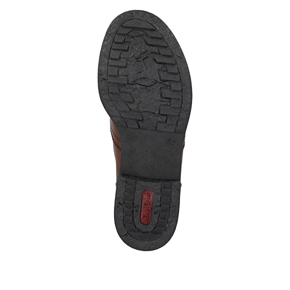 Rieker Ladies  Double Zip Flat Heel Ankle Boot