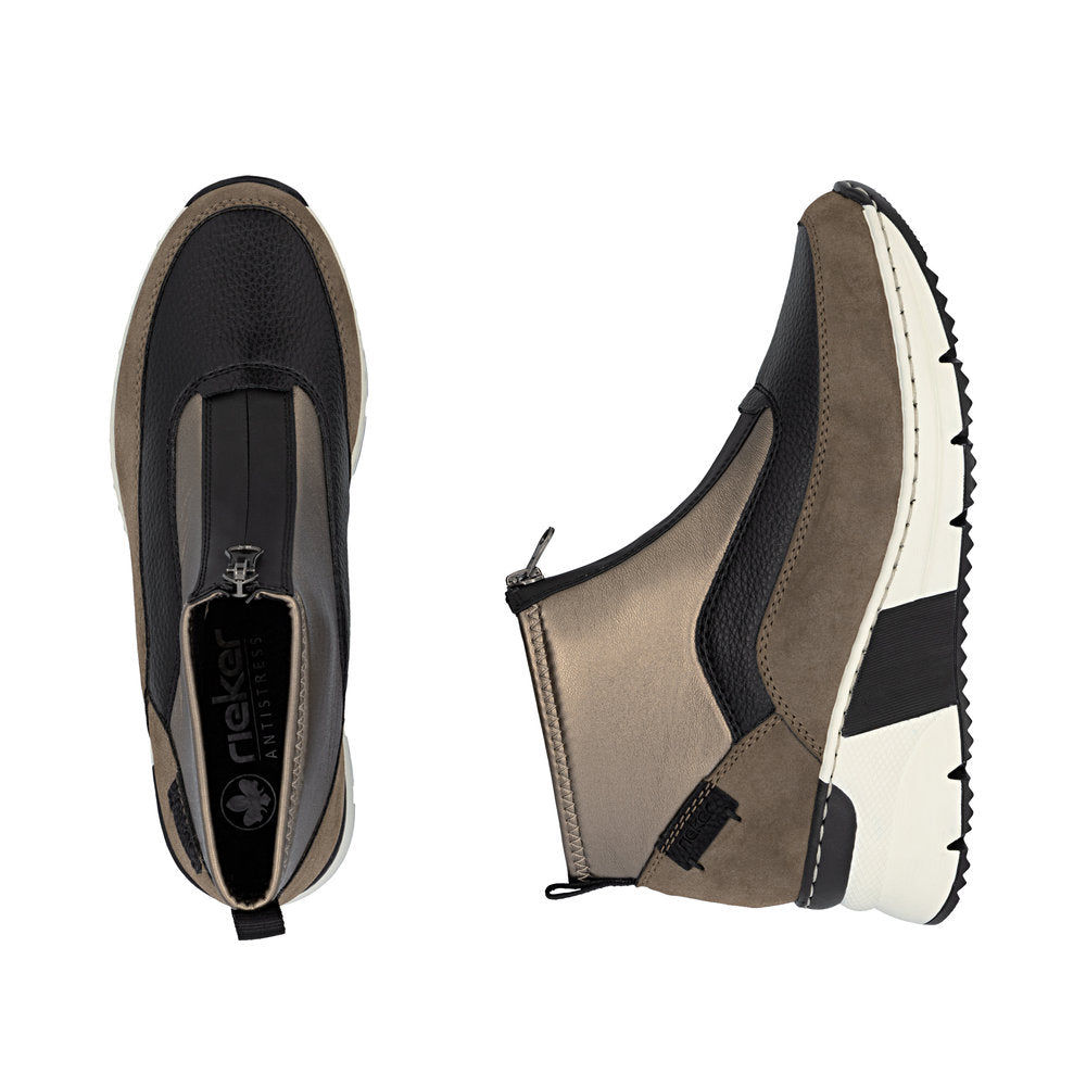 Rieker Ladies Wedge Zip Front Ankle Boot