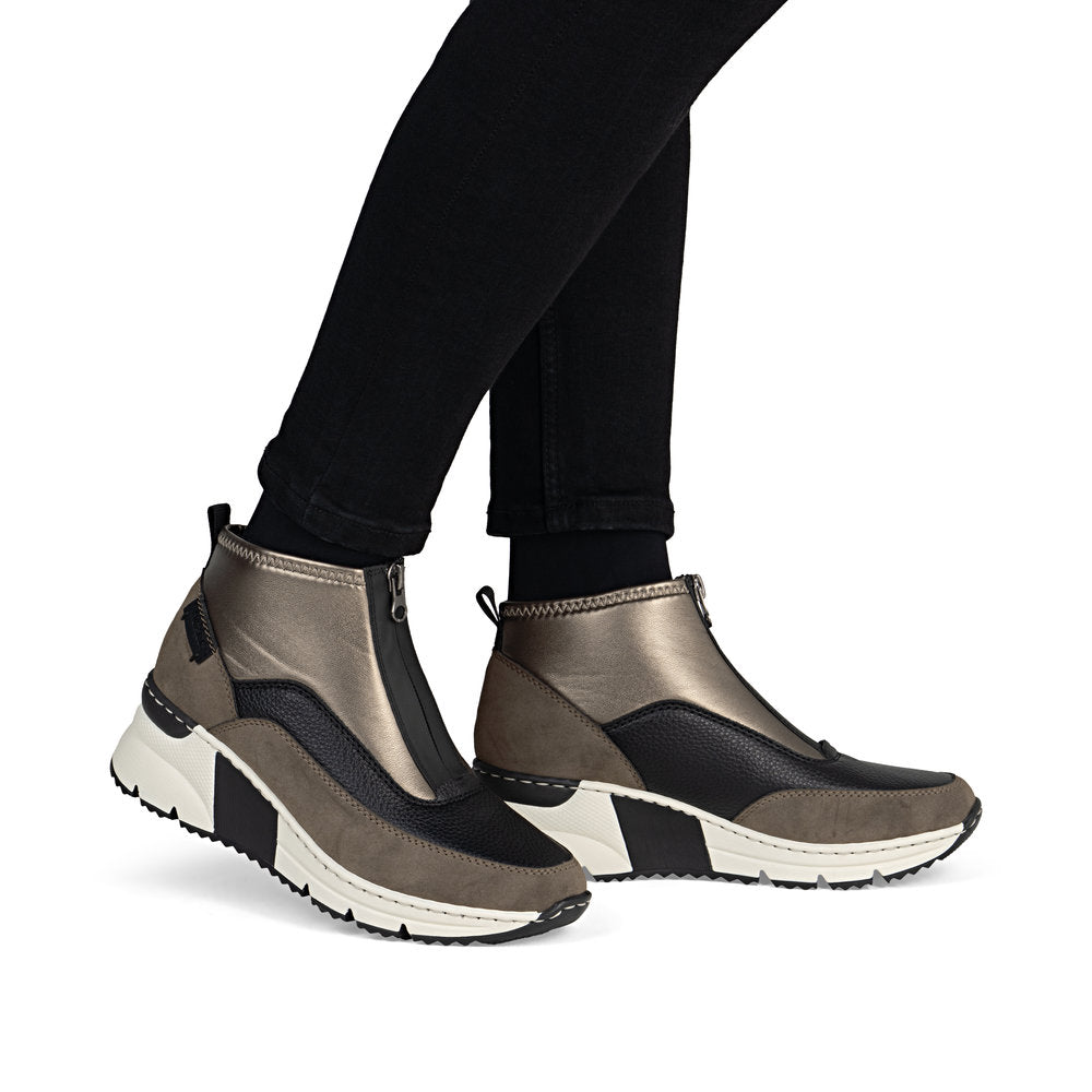 Rieker Ladies Wedge Zip Front Ankle Boot