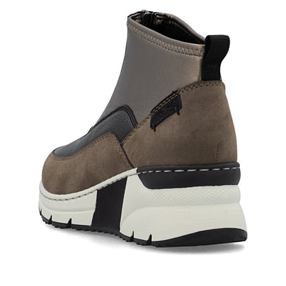 Rieker Ladies Wedge Zip Front Ankle Boot